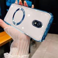 ราคา ปลอกสำหรับ Samsung J7โปรซัมซุง J730ซัมซุง J7 2017เคสกรอบใสขอบสีทองแบบนิ่มพร้อมวงแหวนตัวดูดแม่เหล็กกรอบป้องกันโทรศัพท์กันกระแทก (23874923859)