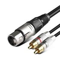 ราคา สายเป็น XLR RCA ตัวผู้ตัวเมียสายไมค์ Y อะแดปเตอร์ตัวเชื่อมต่อตัวแยกยาว0 3เมตร (23075563612)