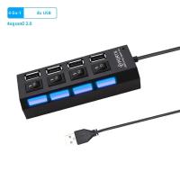 ราคา ฮับ USB 4พอร์ตสวิทช์ USB อะแดปเตอร์ตัวแยก USB ความเร็วสูงฮับหลายจุด USB2 0ส่วนขยายฮับพร้อมสวิตช์เปิด ปิดสำหรับคอมพิวเตอร์แล็ปท็อป (22926791632)