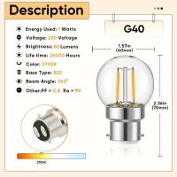 ราคา 2ชิ้นหลอดไฟเอดิสัน LED B22 1W G40มินิไส้หลอดไฟวินเทจ10W หลอดไฟสีขาวอุ่นโคมไฟเสมอกันหลอดไฟประหยัดพลังงานสำหรับใช้ในบ้าน (21581351928)