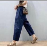 ราคา กางเกงผ้าฝ้ายผสมลินินทรงบอลลูน (15135793234)