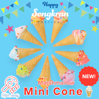 ราคา ขนมสุดฮิต มินิโคนไอติมมาร์ชเมลโลว์ ท็อปปิ้งด้วนเรนโบว์ โคนจิ๋ว บรรจุ 24ชิ้น คละสี (24316063833)