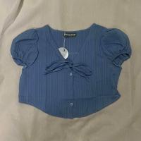 ราคา เสื้อครอปแขนตุ๊กตา เสื้อครอปฟรีไซส์ (20372468621)