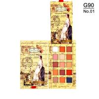 ราคา GINA GLAM PRINCESS GLAM EYE PALETTE G90 อายแชรโดว์ พาเลท 15 สี มีทั้งเนื้อแมทและชิมเมอร์ (1444856493)