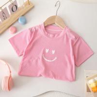 ราคา เสื้อยืดเด็กผู้หญิง เสื้อคอกลมเด็กฤดูร้อน แขนสั้นลำลอง สไตล์เกาหลี ผ้านิ่มใส่สบาย ลายน่ารัก (24080817245)