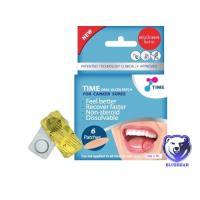 ราคา แผ่นแปะแผลร้อนใน TIME ORAL ULCER PATCH ไทม์ ออรัล อัลเซอร์ แพตช์ ขนาด1 5cm 1กล่อง 6 ชิ้น For canker sores (22926772836)