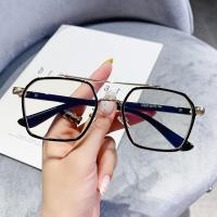 ราคา แว่นกรองแสง แว่นตากรอบโลหะขนาดใหญ่ กรอบสี่เหลี่ยม สไตล์วินเทจ สําหรับผู้หญิง แว่นตาแฟชั่น แว่นกรองแสงสีฟ้า (16602757437)