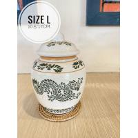 ราคา โอ่งมีฝาเล็ก ลายมังกร ที่ระลึกราชบุรี (21177361521)
