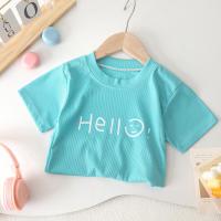 ราคา เสื้อยืดเด็กผู้หญิง เสื้อคอกลมเด็กฤดูร้อน แขนสั้นลำลอง สไตล์เกาหลี ผ้านิ่มใส่สบาย ลายน่ารัก (24080817255)