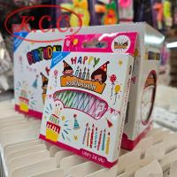 ราคา KCC เทียนวันเกิด 24 เล่ม ขายยกกล่องเท่านั้น มี 12 กล่องเล็ก Happy Birthday Candles เทียนเป่าดับ เทียนเป่าไม่ดับ เทียน เทียนปักเค้ก (20439770599)