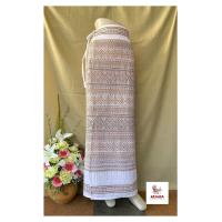 ราคา ผ้าถุงสำเร็จ ผ้าถุงผ้าฝ้าย สีขาว สีฟ้า ผ้าถุงเชือกผูก ผ้าถุงใส่ไปวัด (13487065847)