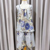 ราคา ชุดคอกระเช้า เสื้อ กางเกง ตัดจากผ้าถุง เนื้อนิ่ม สีไม่ตก (24425728796)