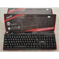 ราคา Oker คีย์บอร์ด รุ่น KB 318 Slim Desktop Waterpoof Keyboard USB (21934283795)