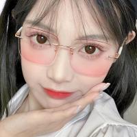 ราคา AIFASOON แว่นตาป้องกันแสงสีฟ้าหรูหรา แว่นตาคอมพิวเตอร์สำหรับสุภาพสตรี เลนส์ป้องกันแสงสีฟ้าสีชมพูและใส กรอบแสงดาว แว่นตาป้องกันรังสี (20775299310)