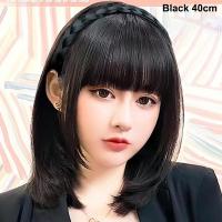 ราคา DUDHW3 ที่คาดผมแบบถักเปียผมหน้าม้าสังเคราะห์สำหรับผู้หญิงปอยผมปลอมแบบธรรมชาติ (24617101073)