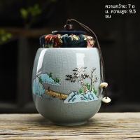 ราคา เซรามิค Puer ชากระป๋องจงซีกล่องชาชาภาชนะเก็บรักษาโถใบชาเครื่องลายครามเดฮวาแฮนด์เมด (20560020165)