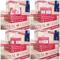 ราคา ค่าส่งถูก กดรับคูปองด้านล่าง ถุงมือยางแพทย์สีขาว ยี่ห้อROYAL GUARD ไซส์ XS S M L รุ่นมีแป้ง ของแท้100 ISO13485 ไม่แท้คืนเงิน กล่องละ100ชิ้น (5213354048)
