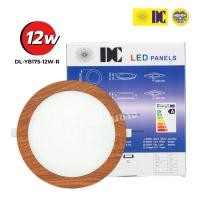 ราคา ยี่ห้อ DC รุ่น DL YB ดาวน์ไลท์ฝังฝ้า ขอบลายไม้ LED 9W 12W 18W ดาวน์ไลท์เพดาน โคมไฟเพดาน (24394049440)