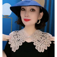 ราคา ผ้าพันคอแบบโปร่งลายลูกไม้สไตล์เกาหลีสำหรับผู้หญิง ปกเสื้อปลอม เสื้อคลุมไหล่แบบทันสมัย แฟชั่นฤดูร้อน ปกป้องแสงแดด ตกแต่งด้วยลูกไม้ (22334336265)