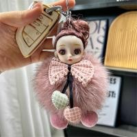 ราคา New Big Eyed Baby Doll Keychain Plush Creative Toy Bag Pendant Keychain Gift Accessories (24188788686)