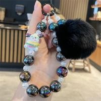 ราคา Colorful Dual purpose Keychain Mobile Phone Lanyard Beaded Anti lost Keychain Girl Earphone Case Handbag Accessories (24191748843)