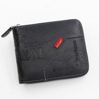 ราคา Mens short wallet casual retro zipper wallet large capacity bag mens gift (23732057806)