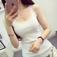 ราคา แฟชั่นใหม่ลูกไม้ซับในสายเดี่ยวสไตล์เกาหลี เสื้อกล้ามผู้หญิง เสื้อยืดเสื้อกั๊ก ใส่สบายดูผอม (23365716910)
