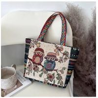 ราคา Elephant Canvas Handbag Fruit Bag Vintage Cute Embroidered Handbag Stylish Women Shopping Bag (23837277191)