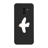 ราคา เคสa8 plus 2018 samsung เคสซิลิโคนเหลว ฝาครอบป้องกันนกการ์ตูน Flocking (19699064256)