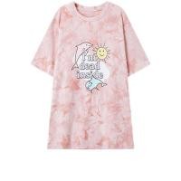 ราคา เสื้อยืดมัดย้อม เสื้อยืดเเฟชั่น เวอร์ชั่นเกาหลี ทรงหลวม ลายปลาวาฬ สาวอวบใส่ได้ 020281 (24507130542)