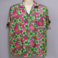 ราคา เสื้อสงกรานต์ลายดอก เสื้อฮาวายแขนสั้น เชิ้ตฮาวายลายดอก เสื้อดอกสงกรานต์ ราคาถูก (24136568894)