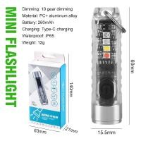ราคา Mini Portable Rechargeable LED Flashlight Mini LED Keychain Flashlight (23890324308)