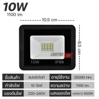 ราคา สปอตไลท์ LED Spotlight 10W ไฟสปอตไลท์ ไฟส่องทาง ไฟถนน Floodlight เเสงสีขาว led light LIGHTING LED (21885671553)