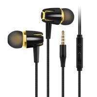 ราคา In Ear Headphones หูฟังแบบสอดหู รุ่นใหม่ สีดำและสีทอง (405712071)