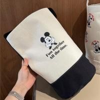 ราคา HNQH กระเป๋ามิกกี้เมาส์ กระเป๋าถังน้ำใหม่ กระเป๋าผ้าใบสำหรับสุภาพสตรี แฟชั่นเกาหลีมิกกี้เมาส์ทรงกระบอก กระเป๋าลำลองแม่เบนโตะ (23270939561)