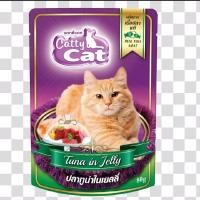 ราคา อาหารแมว เปียกแมว อาหารเปียกแมว Catty cat ขนาด 80g แบบ 12 ซอง (24472996956)