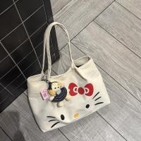 ราคา Just Star ความจุมากกระเป๋า Hellokitty ใหม่กระเป๋าผ้าแคนวาสน่ารักนักเรียน Crossbody Ins พกพาสะพายไหล่ Commuter (24384669036)