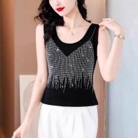 ราคา XANLYSHE เสื้อกล้ามผู้หญิงไซส์ใหญ่แบบใหม่ฤดูใบไม้ผลิและฤดูร้อนเสื้อตัวในไซส์ใหญ่แมตช์ชุดง่ายคอกลมเจาะร้อนสำหรับผู้หญิง (24583692186)