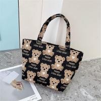 ราคา PIYU Delivery within 2 3 days New womens shoulder tote bag cute teddy bear embroidered pattern tote bag stylish large capacity tote handbag (24598125315)