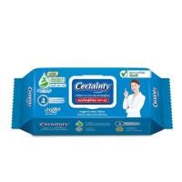 ราคา Certainty เซอร์เทนตี้ ผ้าเช็ดทำความสะอาดผิวสำหรับผู้ใหญ่ 1 ห่อ บรรจุ 50 แผ่น ผ้าเปียก (22193766109)