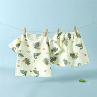 ราคา Cute Cartoon Baby Sleepwear Short Sleeve Baby Pajamas Casual Loose Thin Tshirt Shorts Children Cartoon Print Sleepwear Suit (24099250155)