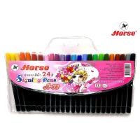 ราคา Horse ตราม้า ปากกาสีน้ำ เมจิก ชุด 24สี H 88 จำนวน 1 ชุด (5625472113)