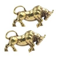 ราคา UDIEOA 2pcs สิบสองราศี รูปปั้นต่อสู้วัวกระทิงทองเหลือง นำโชคดี วินเทจ เครื่องประดับวัวกระทิง โมเดลปศุสัตว์จำลอง ทองแดงแข็ง รูปปั้นวัวขนาดเล็ก ตกแต่งบ้านสำนักงาน (24082037463)