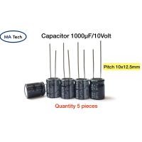 ราคา 1000uf 10v คาปาซิเตอร์ 1000uF10V Capacitor 10v1000uf Pitch 5 0mm มีจำนวน 5 ชิ้น Quantity5 pieces (10880308262)