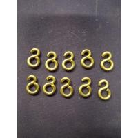 ราคา ห่วงทองเหลืองดัดตัวเอส เลข8 ทำครืนนกครืนไก่ มีเบอร์161718 ขายถุงล่ะ100ตัว (21532355134)