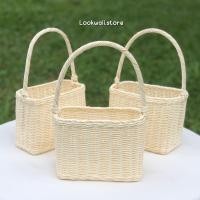 ราคา กระเป๋าไส้หวายสี่เหลี่ยมทรงสูงปากแคบ กระเช้าปีใหม่ (17196613711)