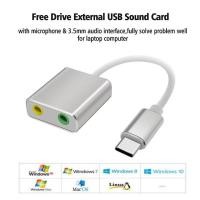 ราคา การ์ดเสียงภายนอก USB Type C 7 1Sound 3 5 มม Independent 3D External Sound Card Adapter (21955368376)