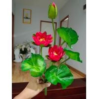 ราคา ดอกบัว ดอกบัวปลอม ดอกบัวบูชาพระยาว40ซม ดอกบัวหลวง บัวเบจพร สีชมพูบานเย็น พุ่มใหญ่ๆๆ 1ช่อ มี4ใบ 2ดอกบาน1 ดอกตูม ดอกบัวปลอม สวย ทน (22771037306)