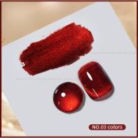ราคา สีเจลลูกแก้วโทนแดง แดงเข้ม แดงเลือดนก สีทาเล็บเจล cateye โทนแดง RR (21687590362)
