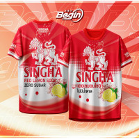 ราคา เสื้อกีฬา ลาย สิงห์แดง แดงเลม่อนโซดา (24365214162)